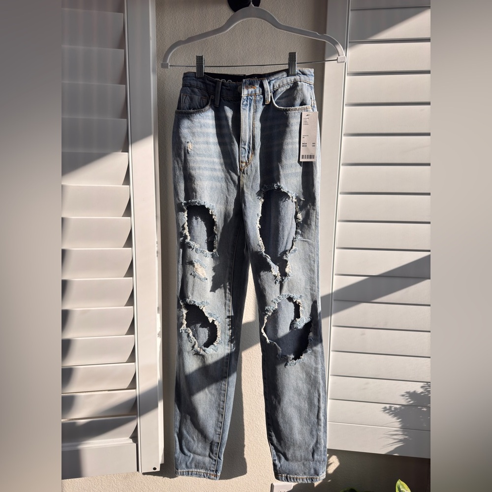BDG High Rise Blue Jeans with Distressed Details